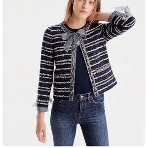 J. Crew navy tweed jacket